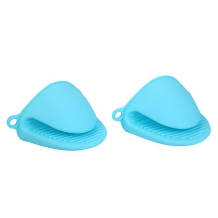 

2 Pot Holder Silicone Mitt Gloves Heat Resistant Mitten Kitchen BBQ Oven Cooking