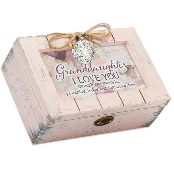 6" Pink Granddaughter Quotes Remembrance Box
