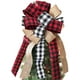 thumbnail image 1 of Árbol de Navidad Topper - Buffalo Plaid rojo negro arpillera arco decorativo - Country Farmhouse Christmas Ornaments Home Decor - hecho a mano Vhermosa DCF364, 1 of 6