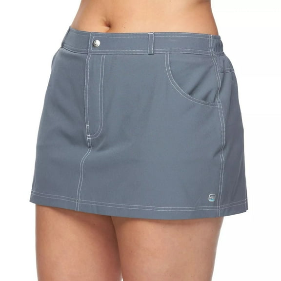 Free Country Grey Swim Skirt Swimwear Bottoms Women's Plus Size 3X