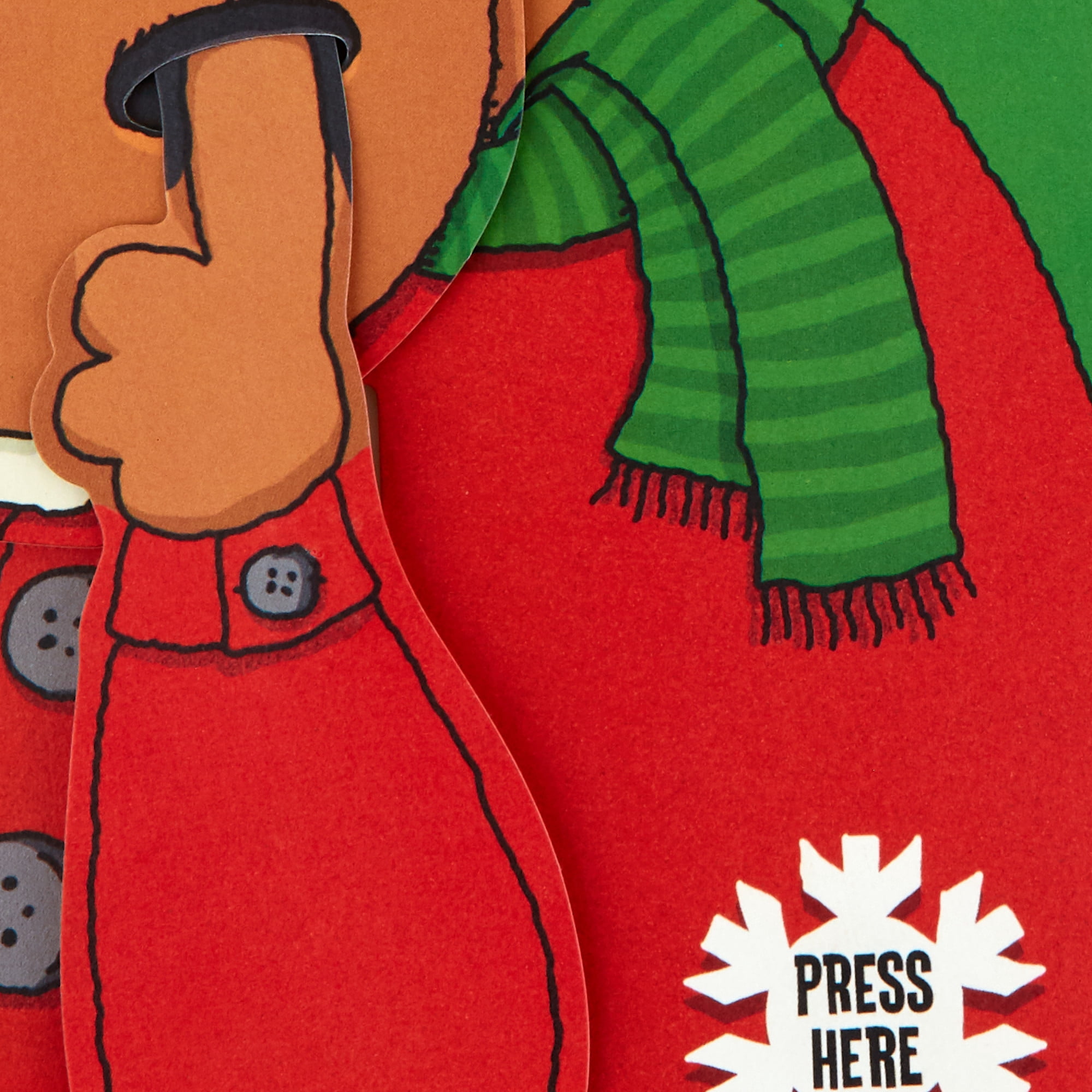 Hallmark Funny Musical Christmas Card with Motion (Nose-Picking Moose)