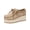 Khaki, variant on Women's Suede Platform Loafers, Lace Up Chunky Casual Shoes, Non Slip Comfortable Walking Shoes, Fall Winter Fashion Sneakers