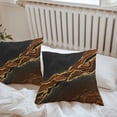 thumbnail image 6 of Throw Pillow Covers 24x24 Inch Set of 2, Brown Marble Waterproof Outdoor Pillow Covers, Gold Abstract Vintage Modern Ombre Art Decorative Cushion Pillowcases for Couch, Sofa, Bed, Garden, Patio, 6 of 9
