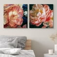 thumbnail image 2 of PixonSign Canvas Print Wall Art Italian Master Textured Rose & Carnation Floral Wilderness Illustrations Fine Art Romantics Closeup Relax/Calm Ultra for Living Room, Bedroom, Office - 12"x12" x 2, 2 of 4