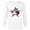 White, variant on Disney Minnie Mouse Red White and Blue Retro Americana - Long Sleeve T-Shirt for Men - Customized-White