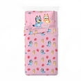 thumbnail image 1 of Bluey 'Balloon Party' Kids 3-Piece Twin Sheet Set, 100% Polyester, Pink, 1 of 7