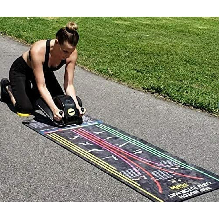 Mad Owl Fitness Gear Guru PRO VERSION Top Notch AB Roller Wheel Top Notch Guru Tutor Mat Guru Booty Bands Lightweight Exercise Mat for Women Men