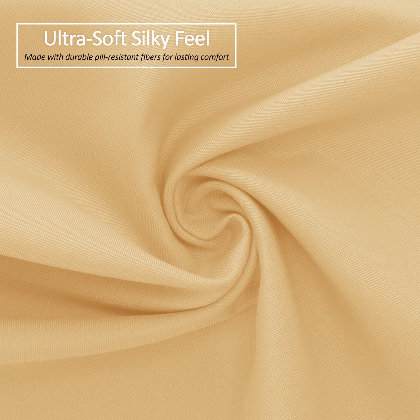 Premium 1800 Collection 18" - 21" Extra Deep Pocket Fitted Sheet, Fits High Profile Mattresses with Toppers, Double Brushed Soft Microfiber, Hypoallergenic, Full Size - Camel Gold