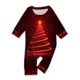 thumbnail image 5 of Family Matching Christmas Pajamas – matching family christmas pajamas – Matching Christmas Pjs for Family with Red Light-Up Christmas Tree Print Tops & Plaid Pants – Christmas family pajamas matching, 5 of 5