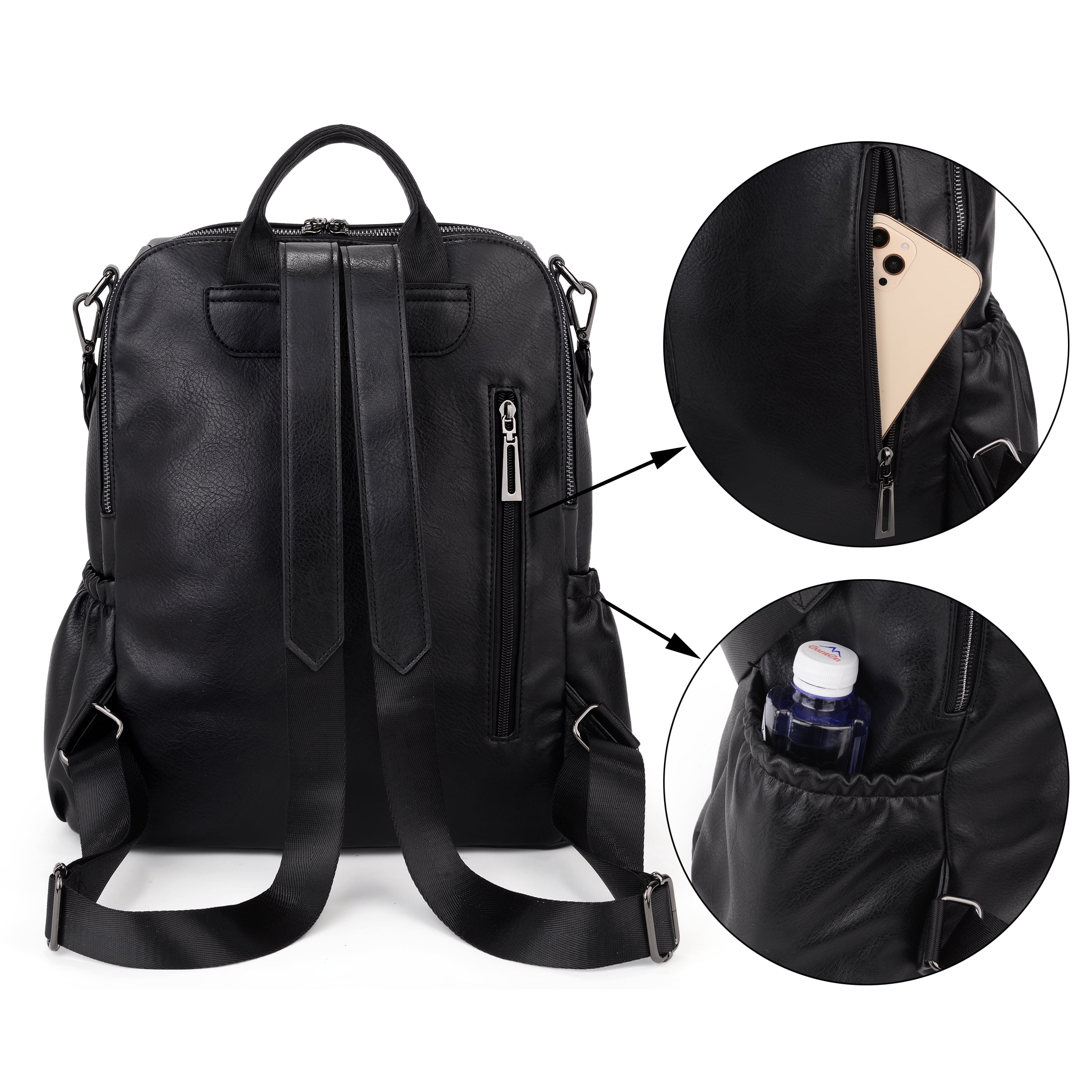 UTO Womens Backpack Purse Vegan Leather Travel Backpack  display picture 3