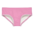 thumbnail image 4 of Girls Solid Scalloped Edge Swim Brief Separates, High Waist Cute Bikini Bottoms, Macaron Color Beach Spa Swim Trunks for Kids Girls 5-12Y, 4 of 4