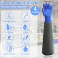 thumbnail image 2 of Guantes de goma resistentes a productos químicos Shellwei de 27 cm a prueba de agua, 2 of 7