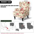 thumbnail image 7 of HUISEFOR Wing Chair Slipcovers, Stretch Wingback Chair Covers, Anti‑Slip & Wear‑Resistant, Easy Installation, Wrinkle Resistant, Furniture Protector for Living Room, Pink‑Red Wildflower, 7 of 7