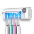 thumbnail image 1 of Desinfectante de cepillo de dientes UV, limpiador esterilizador de cepillo de dientes montado en la pared/esterilización y función de temporizador recargable inalámbrico, 1 of 5