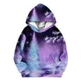 thumbnail image 4 of Sudadera con capucha para niños, de manga larga, con estampados navideños, informal, holgada, con forro polar para mayor calidez, sudadera con capucha de manga larga y cuello redondo para niñas, parte, 4 of 5