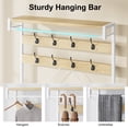 thumbnail image 4 of Garvee Industrial 3-Tier Hall Tree with Bench, 39.9" Coat Rack & Shoe Storage for Entryway, Hallway, Living Room, 4 of 10