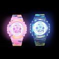 thumbnail image 2 of Relojes digitales militares deportivos para niños, reloj para estudiantes y niños, resistente al agua, alarma Led luminosa, reloj verde de camuflaje p, 2 of 5