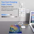 thumbnail image 6 of Best Buy UL Certified Surge Protector Power Strip - 8 AC Outlets + 6 USB Ports (2 USB-C) for Home Office, Dorm, Travel | 1875W 15A Flat Plug Wall Adapter with Overload Protection & Smart USB Charging, 6 of 6