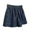 thumbnail image 4 of Yubnlvae Women's Stretch Denim Shorts - Summer Elastic Waist Casual Jean Shorts, Comfortable Mid-Rise Bermuda Length Bottoms (Blue | L), 4 of 8
