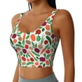thumbnail image 2 of Goofa Vegetables Printed Sports Bras for Women, High Impact Running Bra Workout Crop Tank Tops Longline Sports Bra Push up-XX-Large, 2 of 9