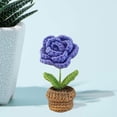thumbnail image 4 of Hand Knitted Crochet Flowers Mini Potted Flowers Kits Hand Car Accessories Small Cute, 4 of 7
