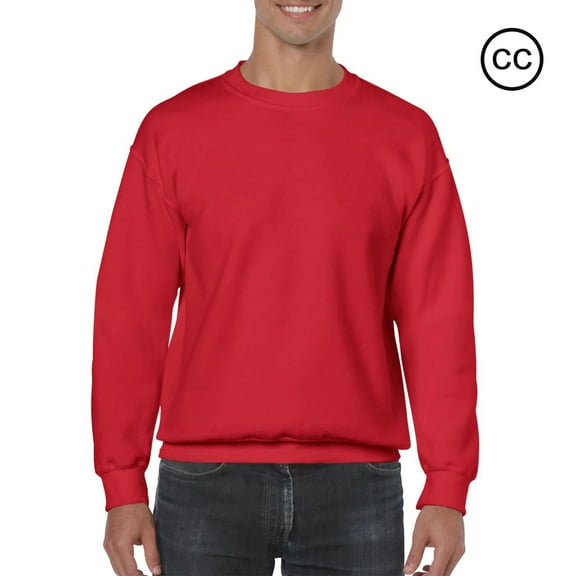 Gildan Heavy Blend Crewneck Sweatshirt for Unisex | Long Sleeve Casual Fleece Sweatshirts 8oz, Size 4XL, Red Pullover