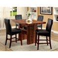 thumbnail image 1 of Furniture of America Rosa 5 Piece Counter Height Dining Set in Cherry, 1 of 7