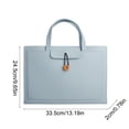 thumbnail image 3 of Leodye 1PCS Waterproof Leather A4 File Folder Removable Hand Strap office Business Home Hard Shell Document Case Bag for A4 File Storage Carrying -13.2x9.6in, 3 of 6