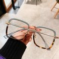 thumbnail image 4 of Tignapoo Trendy Unisex Anti-Blue Light Glasses with Leopard Print & Transparent Design, Lightweight TR90 Frame, Full Rim Square Lenses for Long-Term Comfort, 4 of 6
