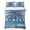 Navy, Indigo, Azure, variant on Quilts King Size Bedding Set, Teal Green Palm Tree Lightweight Quilted Comforter, Coastal Tropical Trees Vintage Summer Reversible Bedspread Coverlet with Pillow Covers for All Season, 96" x 106"