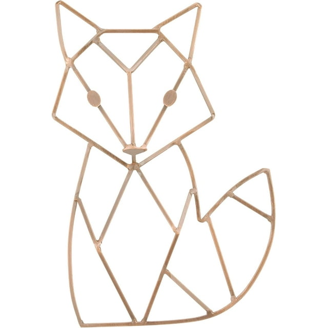 NoJo Fox Shaped Wire Nursery Wall Decor, Finish, Copper