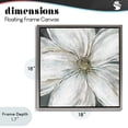 thumbnail image 4 of Stupell Industries Transitional Closeup Serene White Blossom Gray Floating Frame Canvas Art, 18 x 18, by Carol Robinson, 4 of 8