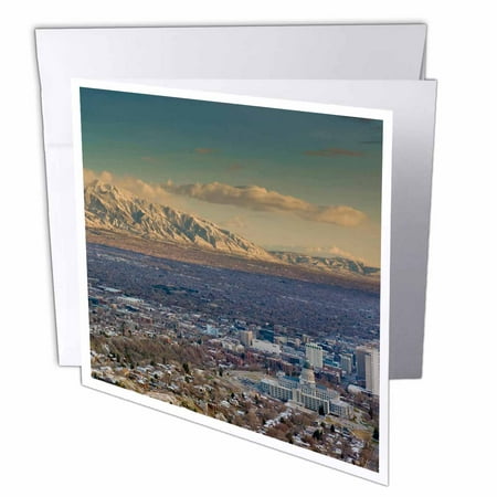 3dRose Wasatch Mountains, Salt Lake City, Utah, USA - US45 HGA0340 - Howie Garber, Greeting Cards, 6 x 6 inches, set of 12