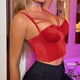 thumbnail image 4 of Playeras,Blusas y Tops,Ropa para Mujer Camisetas Sin Mangas Mujer Corsé para mujer Top Bustier Corset Top Tight Fitting Corset Tank Top Suspender Top Solid Short Fashion (Red, L), 4 of 7