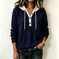 thumbnail image 5 of yillto Womens Sweater Hooded Knit Long Sleeve Sweatshirt Plus Size V Neck Loose Fashion Casual Tops, 5 of 5