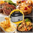thumbnail image 2 of Sunvivi 24 Quart Electric Turkey Roaster Oven with Visible Glass Lid,Removable Pan & Rack, Stainless Steel, Silver, 2 of 14