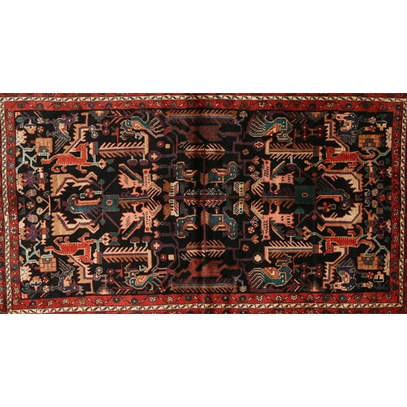 Ahgly Company Indoor Rectangle Traditional Reddish Brown Animal Area Rugs, 2' x 5'