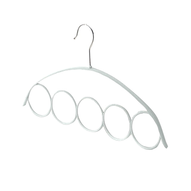 Less Than 5 Rack 5 Ring Scarf Rack Wardrobe Shelves Plastic Hangers Scarves and Ties Circle Creative Hangers