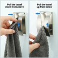 thumbnail image 3 of Adhesivo Toallero Gancho Gancho de pared baño ACERO INOXIDABLE para toallas de baño/paños de cocina/delantales/Bolsa de basura cocina baño, 3 of 5