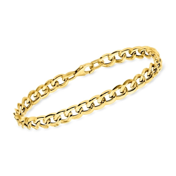 Ross-Simons Italian 18kt Yellow Gold Curb-Link Bracelet, Women's, Adult