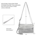 thumbnail image 2 of Women's casual crossbody bag with soft and lightweight PU adjustable shoulder straps, 2 of 5