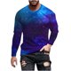 thumbnail image 2 of Blusas y camisas de manga larga con cuello redondo para hombre, blusa informal de manga larga con cuello redondo y estampado., 2 of 3