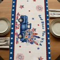 thumbnail image 5 of Table Runners 120 Inches Long Dress Scarves, Independence Day Farmhouse Coffee/Dining/Kitchen Table Runner for Living Room, US Flag Gnomes Star Striped Burlap 13x120 Inch, 5 of 9