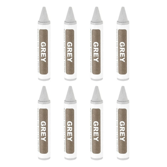 Uxcell Furniture Repair Wood Markers, 8 Pack Grey Wood Wax Filler Sticks, Touch Up Pen Crayons for Scratches, Wood Floors, Tables