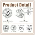 thumbnail image 6 of APSVO 4 Pairs 18K White Gold Plated Halo Stud Earrings for Women Men CZ Hypoallergenic S925 Sterling Silver Post Earrings Set Birthday Graduation Mothers Day Jewelry Gifts Mom Her Him Teen Wife Adult, 6 of 7