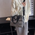 thumbnail image 3 of Bolsos acolchados de algodón para otoño e invierno, bolso acolchado de moda para mujer, a rayas para fiesta, 3 of 8