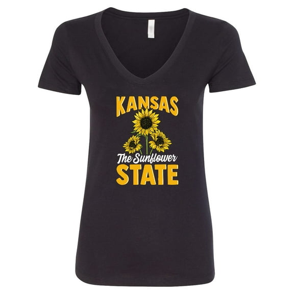Inktastic Kansas the Sunflower State Women's V-Neck T-Shirt