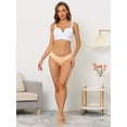 thumbnail image 5 of Unique Bargains Women's No-Show Hipster V-Shape Waist Stretch Thongs M Beige, 5 of 6