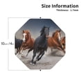 thumbnail image 2 of Yiaed Running Horses Print Leather Coasters for Drinks - Cup Coasters Coffee Table Kitchen Table Bar, Home & Office Gifts Handmade Drink Coasters-Octagon, 2 of 6