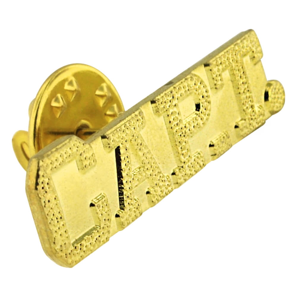Chenille Captain Sports Lapel Pins Prime Gold Captain Lapel Pins Chenille Captain Sports Lapel Pins Prime Gold Captain Lapel Pins